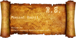 Maszal Bazil névjegykártya